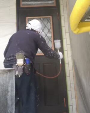玄関ドア　下吹き